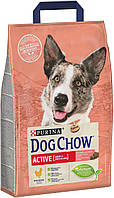 Сухой корм для взрослых активных собак Purina Dog Chow Active Adult со вкусом курицы 2.5 кг