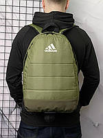 Рюкзак городской Adidas зеленый, Портфель Адидас повседневный спортивный