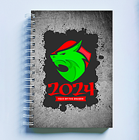 Скетчбук Sketchbook блокнот для рисования с новогодним принтом Dragon 2024 Дракон 2024 Year o GR, код: 8301811