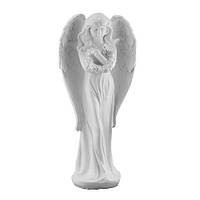 Скульптура на пам'ятник Ангел з віночком (біл.) (полістоун) AN0738-8(P)