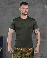Тактична військова футболка олива, футболка для ЗСУ олива, армійська футболка олива
