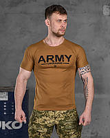 Тактическая армейская футболка Army койот, военная футболка койот, футболка тактическая койот