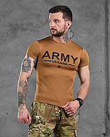 Военная тактическая футболка койот, футболка Army Ukraine койот, футболка армейская койот