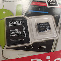 Карта памяти 128GB для телефонов и планшетов SanDisk Ultra microSDXC UHS-I + SD адаптер Class 10