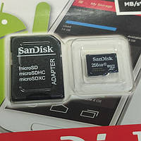 Картка пам'яті 256GB SanDisk Ultra microSDXC UHS-I + SD адаптер Class 10