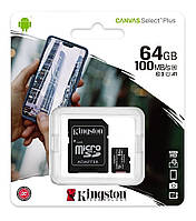 Карта памяти micro SDHC 64GB Kingstor (class 10) (UHS-3) (с адаптером) TRN