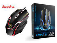 Мышь проводная игровая Apedra A9 TRN