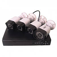 Комплект видеонаблюдения Регистратор + 4 проводные камеры CCTV DVR KIT CAD D001 2mp\4ch TRN