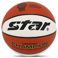 Мяч баскетбольный STAR CHAMPION BB316-25 цвет оранжевый-белый ds