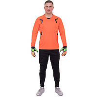 Форма футбольного вратаря Zelart CO-7606 размер XL цвет оранжевый ds