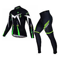 Вело костюм для мужчин X-Тiger XM-CT-013 кофта с длинным рукавом штаны Green XXL