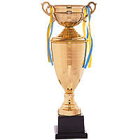 Кубок спортивний із кришкою та чашею Zelart CUP C-1505B висота 50 см золотий ds