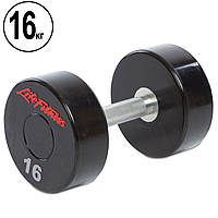 Гантель суцільна професійна LIFE FITNESS SC-80081-16 1 шт 16 кг чорний-червоний ds