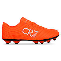 Бутсы футбольные YUKE L-11 размер 39 цвет оранжевый-черный ds