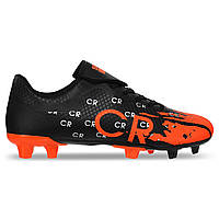 Бутсы футбольные Sport 6001-40-45 размер 44 цвет черный-оранжевый ds