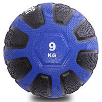 Мяч медицинский медбол Zelart Medicine Ball FI-0898-9 9кг черный-синий ds