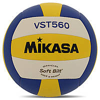 Мяч волейбольный MIKASA VST560 №5 PU синий-желтый-белый ds