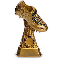 Статуэтка наградная спортивная Футбол Бутса золотая Zelart C-1259-B5 ds
