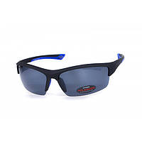 Очки поляризационные BluWater Daytona-1 Polarized (gray), серые в черно-синей оправе