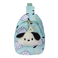 Детская сумка TD-34 Kuromi с аниме через плечо на одно отделение с ремешком Turquoise