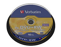 Диски Verbatim DVD+RW 4.7Gb 10pcs 43488