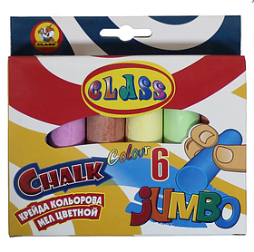 Крейда кольорова JUMBO 6 шт. Class 7605C, круглий, уп. картон