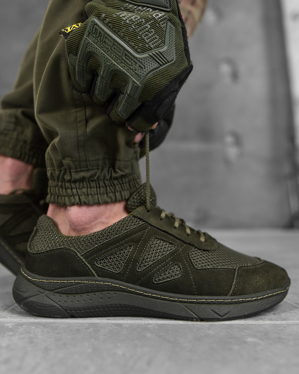 Тактичні чоловічі військові кросівки олива армейська мілітарі взуття весна-літо зсу