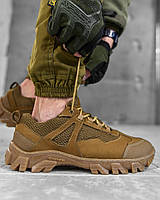 Тактичні кросівки energy койот шкіра вставки 3d сітка, військові легкі армійські кросівки весна-літозсу
