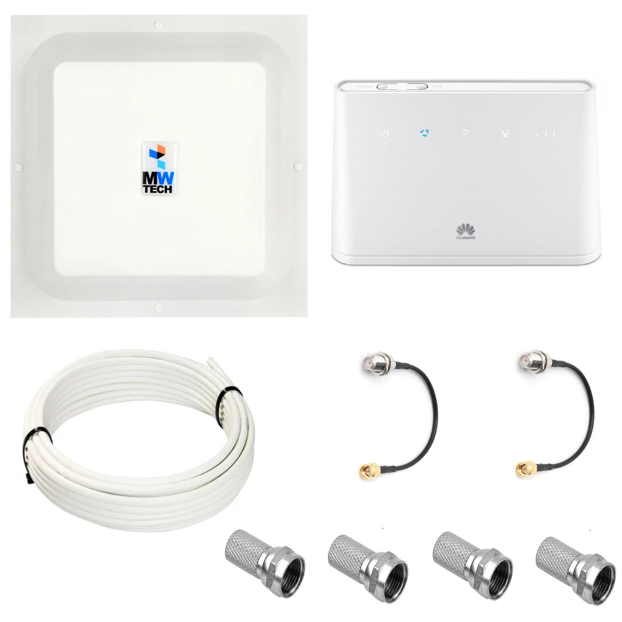 Комплект WiFi роутер 4G LTE Huawei B315s-22 з панельною антеною КВАДРАТ MIMO 2x17 дБі, фото 1