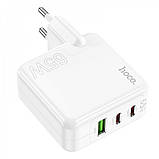Home Charger | 65W | GaN | 2PD | QC 3.0 — Hoco C115A — White, фото 3