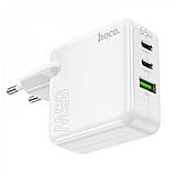 Home Charger | 65W | GaN | 2PD | QC 3.0 — Hoco C115A — White, фото 4