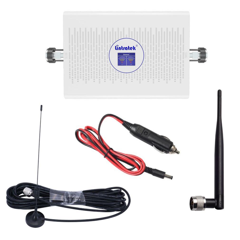Репітер підсилювач мобільного зв'язку і інтернету Lintratek KW23C-GD 900 1800 МГц (автомобільний комплект), фото 1