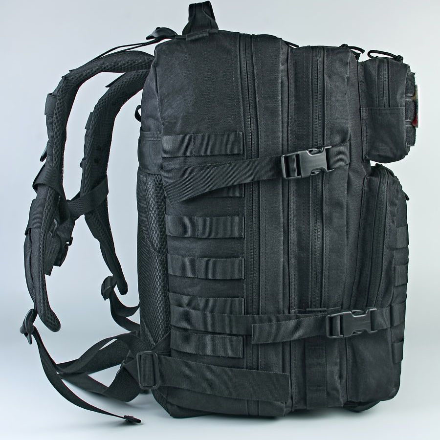 Тактичний рюкзак Tactic 1000D для військових, полювання, риболовлі, походів, подорожей та спорту. AB-632 Колір чорний