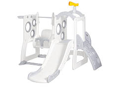 Mealux Гірка-трансформер для дітей із гойдалка Mealux Lola (арт. KD-B076 White / Grey)