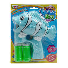 Дитячий генератор мильних бульбашок "Риба-клоун" S680-8 (Blue) зі світлом і музикою