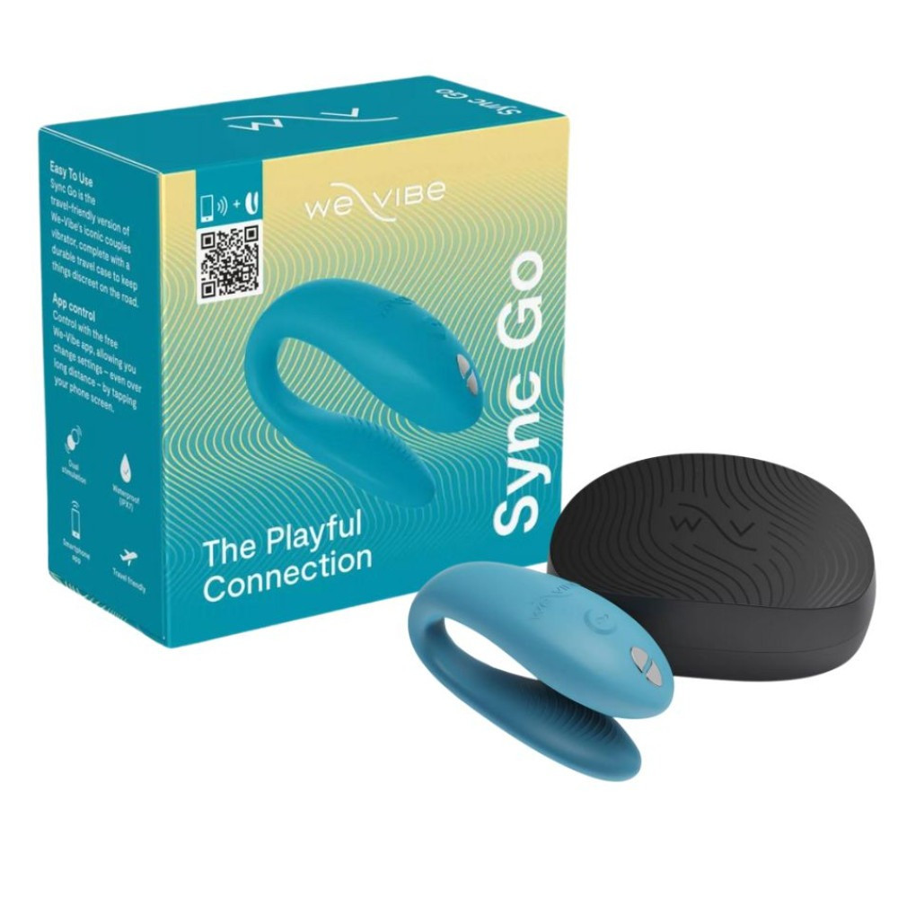 Смарт-вібратор для пар We-Vibe Sync Go Turquoise, блакитний