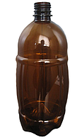 Пляшка ПЕТ 1 л бочонок коричневий (100шт)