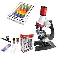 Набор детский микроскоп для школьника 1200 Х + биологические образцы Chanseon 1412 I'Pro