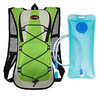Рюкзак гидратор для воды - питьевая система на 2 литра Hotspeed 2L, зеленый I'Pro