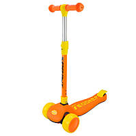 Самокат детский 3-х колесный Mini Scooter SC2420(Orange) светящиеся колеса оранжевый Ама