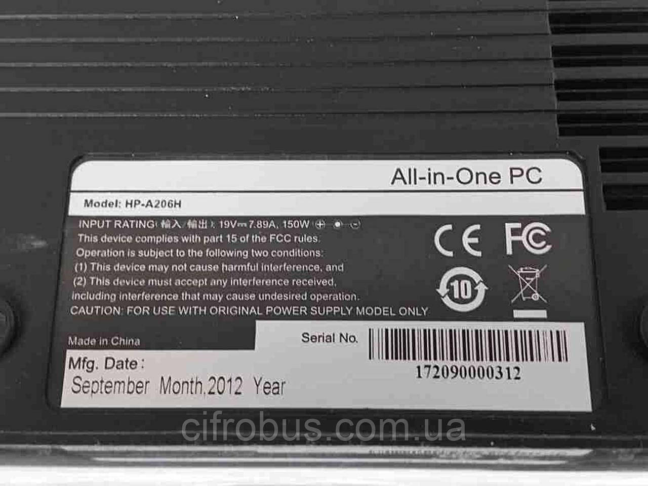Моноблок Б/У All-in-One PC HP-A206H (Intel Celeron CPU G555 2.70GHz/ROM 320GB/RAM 4GB/Intel HD Graphics