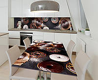 Наклейка 3Д виниловая на стол Zatarga «Пончики в глазури» 650х1200 мм (Z184084 1st) GL, код: 6512505