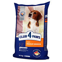 Сухой корм для собак Club 4 Paws Премиум. Для средних пород 14 кг. 4820083909719 l