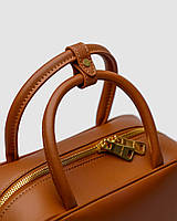 MiuMiu Leather Top-Handle Bag Brown 24 х 17 х 10 см женские сумочки и клатчи высокое качество