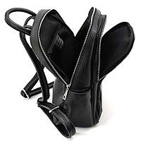 Кожаный женский рюкзак Virginia Conti Italy - 02443_fblack высокое качество