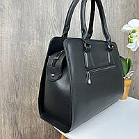 Стильная женская сумка с ручками, сумочка для женщин черная лаковая высокое качество