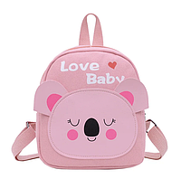 Рюкзак детский холщевый розовый Коала