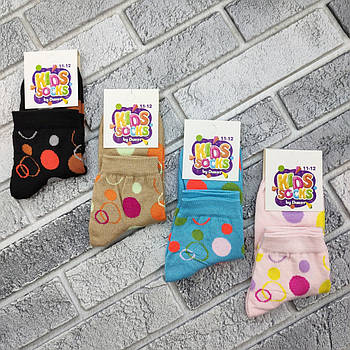 Шкарпетки дитячі середні весна/осінь р.11-12 років кульки асорті KIDS SOCKS 30038763