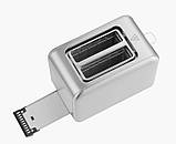 Вертикальний тостер для тостів 2 шматочки з нержавіючої сталі 950 Вт Concept Тостери електричні, фото 8