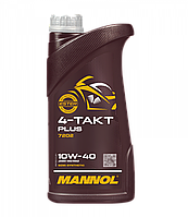 Моторное масло Mannol 7202 4-TAKT PLUS10W-40 API SL 1л четырехтактное полусинтетическое